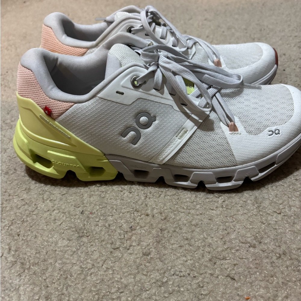 On Running Women's Sneakers in White and Yellow
